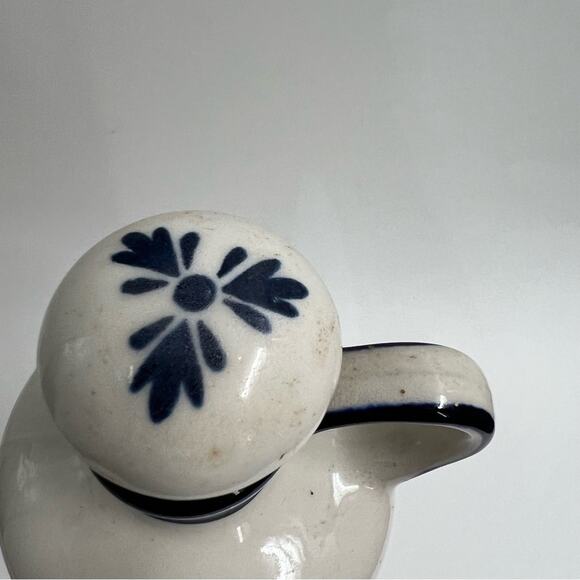 Vintage BOLS Delft Blue Corked Lidded Decanter Hand Painted Windmill Holland - Picture 9 of 12